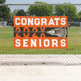 Pancarta de Lacrosse Senior Night Naranja