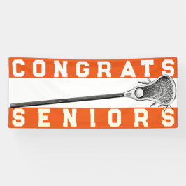 Pancarta de Lacrosse Senior Night Naranja