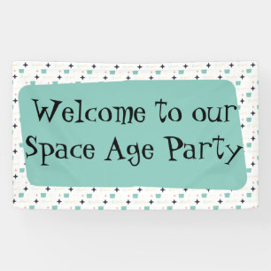 Pancarta de las Estrellas Atómicas Modernas de Med