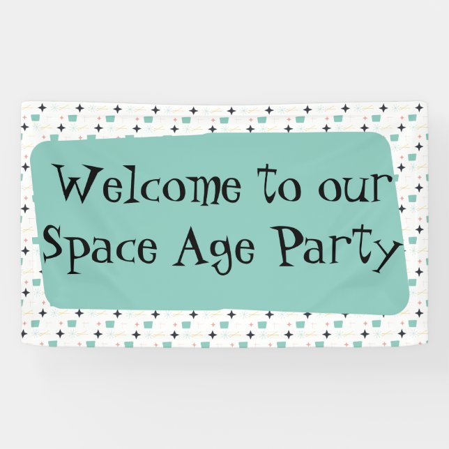 Pancarta de las Estrellas Atómicas Modernas de Med (Horizontal)