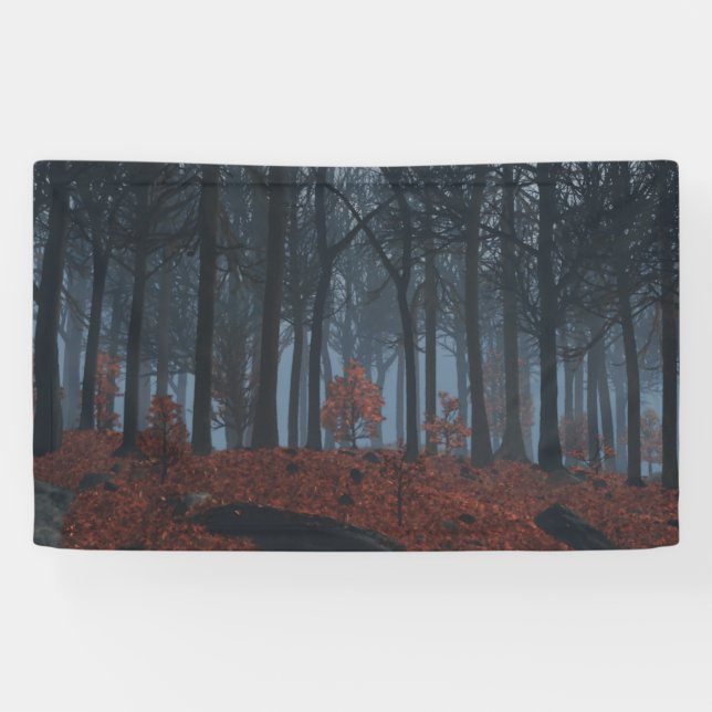 Pancarta de las hojas de invierno (Horizontal)