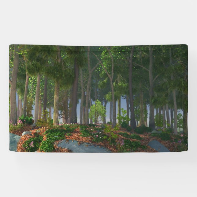 Pancarta de las hojas de verano (Horizontal)