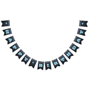 Pancarta de las luces del tablero azul de todo el 