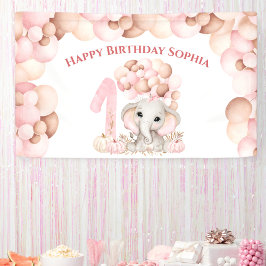 Pancarta de los globos de los elefantes Chicas del