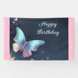 Pancarta de mariposa impactante en bonito