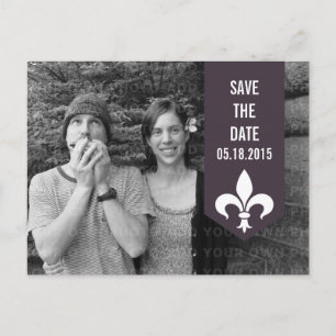 Pancarta de Moda morada florece Guardar postal de