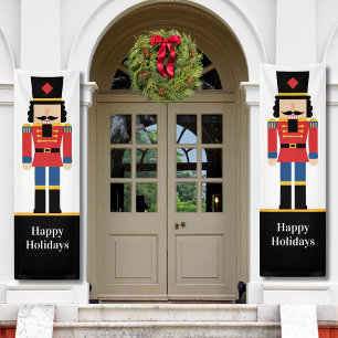 Pancarta de Navidad de cascanueces grande para ext
