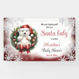 Pancarta de navidades Baby Shower Santa Baby