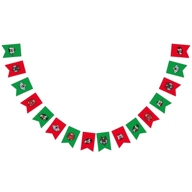 Pancarta de navidades con adorables cartuchos de v (Todo)