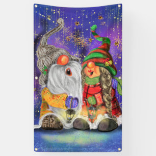 Pancarta de Navidades Gnome Feliz