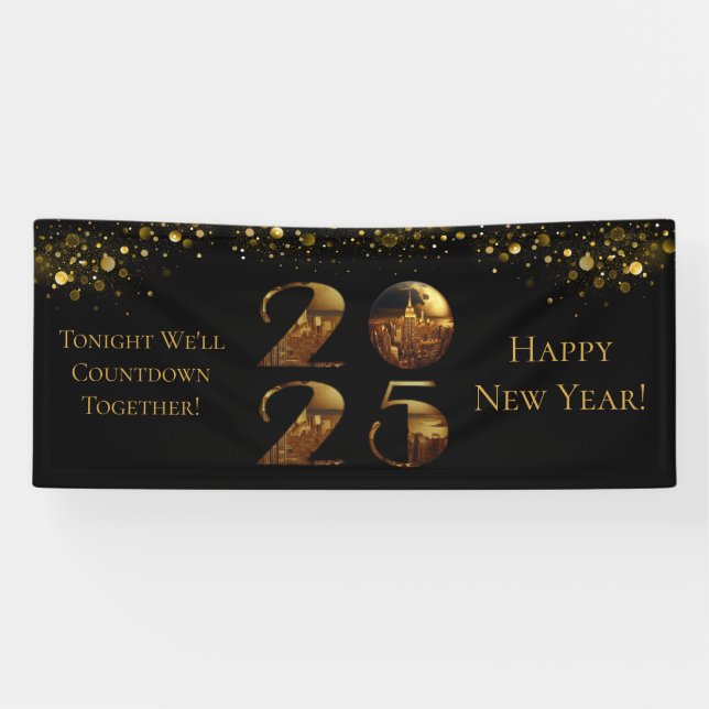 Pancarta de Nochevieja 2025 (Horizontal)