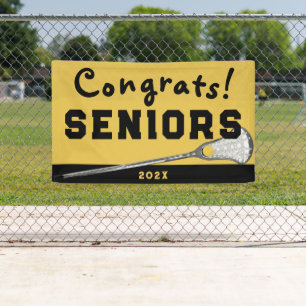Pancarta de oro de Lacrosse Seniors