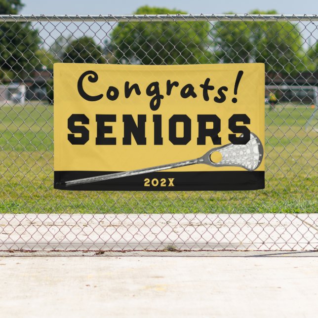 Pancarta de oro de Lacrosse Seniors (In situ)