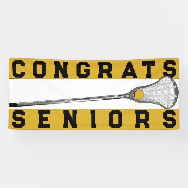 Pancarta de oro nocturno de Lacrosse (Horizontal)