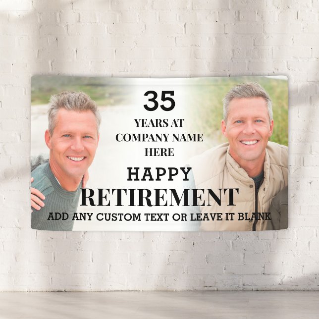 Pancarta de personalizado de Fiesta de Jubilación  (Custom Photo Happy Retirement Party Banner
)
