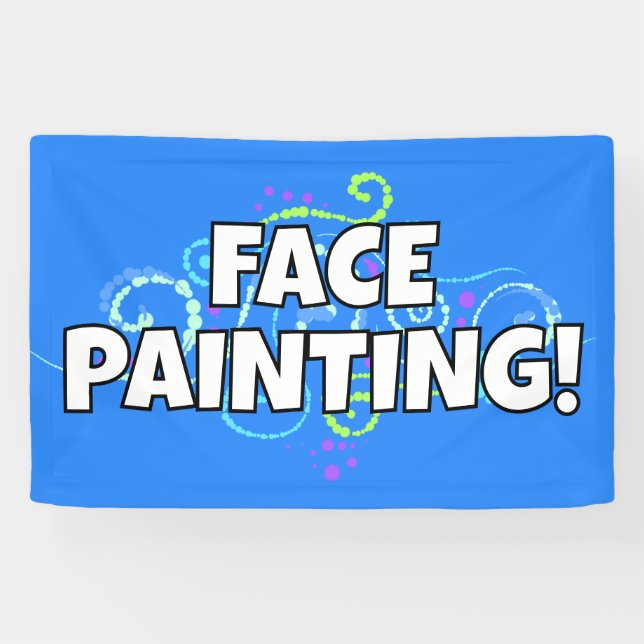 Pancarta de Pintura Facial (Horizontal)