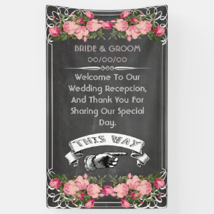 Pancarta de pizarra boda