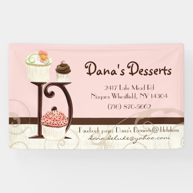 Pancarta de postres de personalizado Danas (Horizontal)