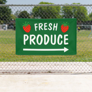 Pancarta de productos frescos para el mercado de l