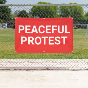 Pancarta de protesta pacífica