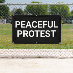 Pancarta de protesta pacífica