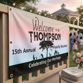 Pancarta de Reunión de la Familia Pastel