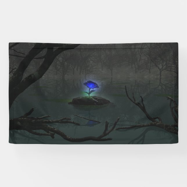 Pancarta de Rosa azul (Horizontal)