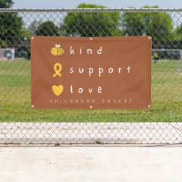 Pancarta de sensibilización sobre el cáncer infant