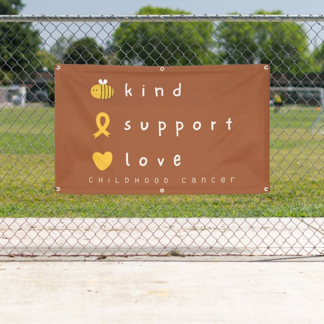 Pancarta de sensibilización sobre el cáncer infant (In situ)
