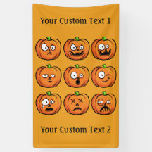 Pancarta de texto de Halloween Pumpkins personaliz