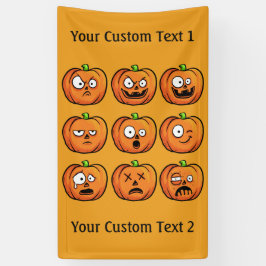 Pancarta de texto de Halloween Pumpkins personaliz