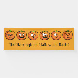 Pancarta de texto de Halloween Pumpkins personaliz
