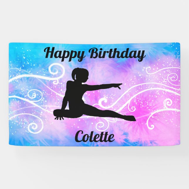 Pancarta de un Personalizado de gimnasia con "Feli (Horizontal)