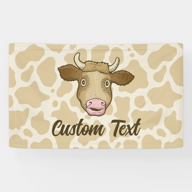 Pancarta de vaca sorprendida (Horizontal)