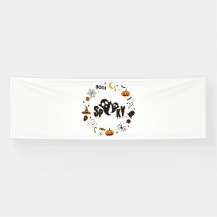 Pancarta de Vinilo de Halloween Spooky Ghost 2.5x8