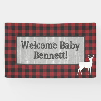 Pancarta De Woodland - Placa Roja Y Negra