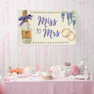 Pancarta decorativa de ducha de boda de Señorita a
