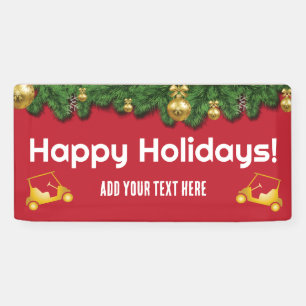 Pancarta del desfile de carritos de golf de los na