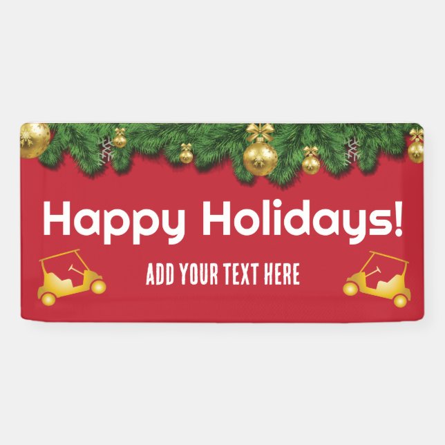 Pancarta del desfile de carritos de golf de los na (Horizontal)