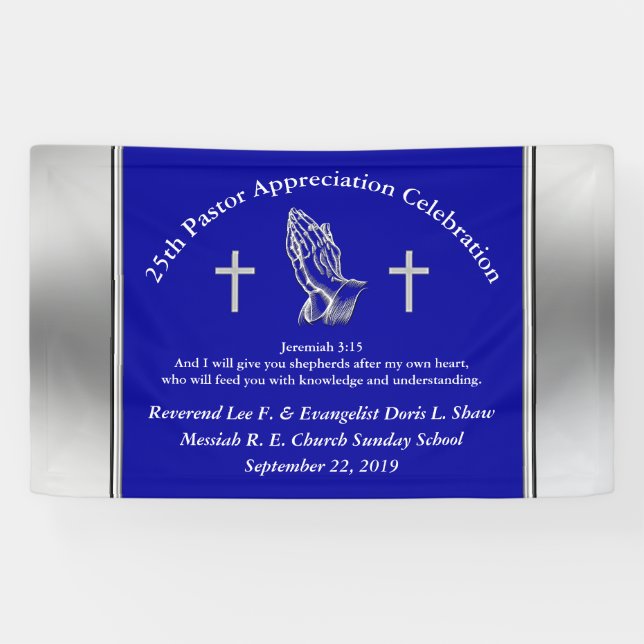 Pancarta del Fiesta de Apreciación del Pastor de p (Horizontal)