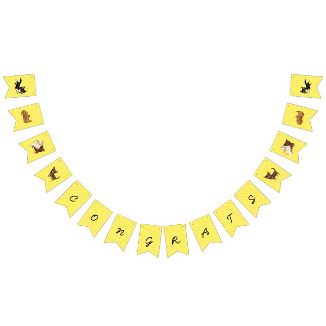 Pancarta del Fiesta de Bunting Yellow Chihuahua (Todo)