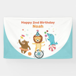 Pancarta del Fiesta de cumpleaños de niños Circus 