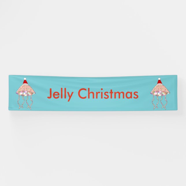 Pancarta del Fiesta navidad Jellyfish Personalizad (Horizontal)