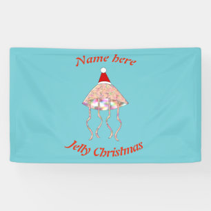 Pancarta del Fiesta navidad Jellyfish Personalizad