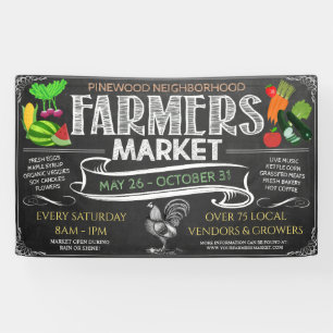 pancarta del mercado de los agricultores