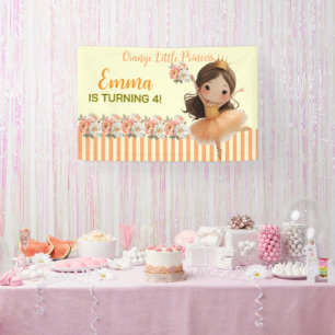 Pancarta del naranja Little Princess Ball
