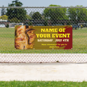 Pancarta del Personalizado de eventos de barbacoa