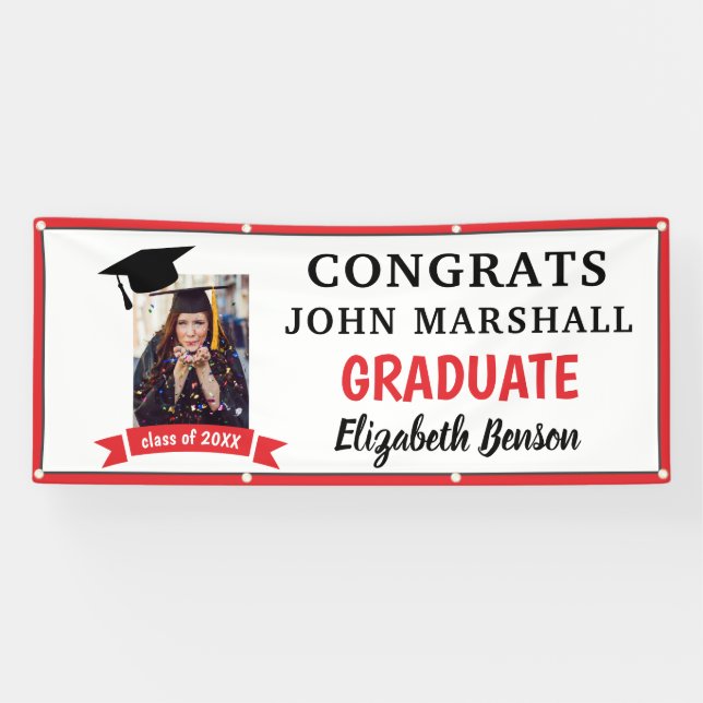 Pancarta del Personalizado graduado de Felicidades (Horizontal)