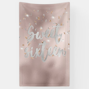 Pancarta dulce de 16 fiestas