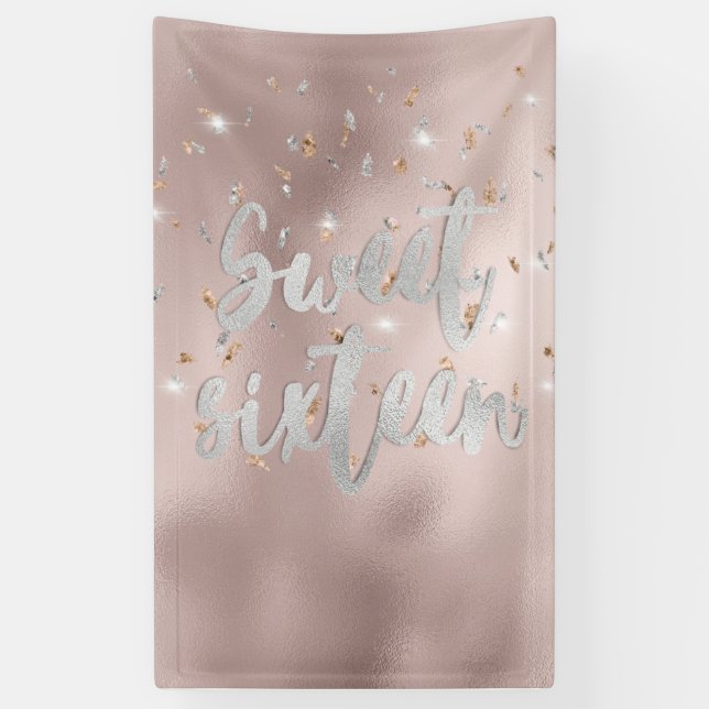 Pancarta dulce de 16 fiestas (Vertical)